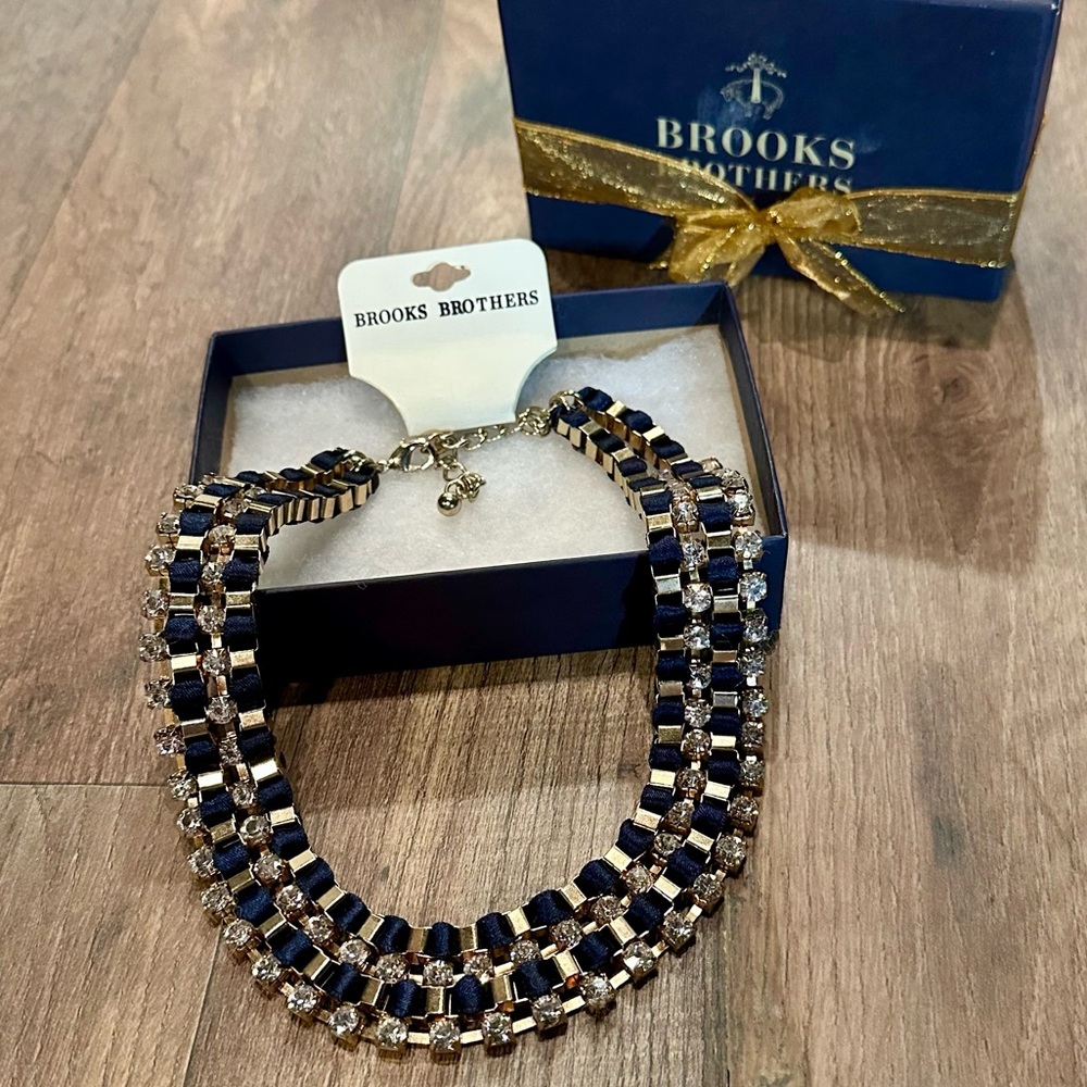 Brooks Brothers Gold and Blue Women's Necklace